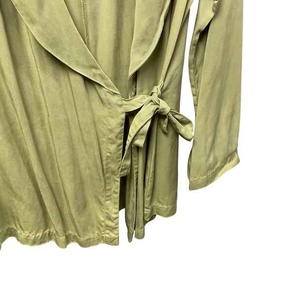 Bryn Walker Long Sleeve Light Green Tie Front Sling Cardigan Womens Medium AS IS - Picture 2 of 7